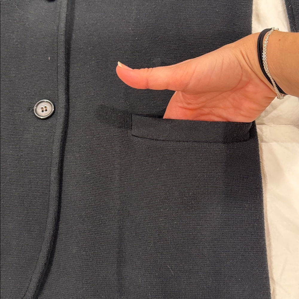 J Crew sweater blazer. Black, size small. - Picture 3 of 8